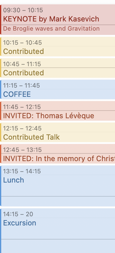 Wednesday 11 September: Conference Programme