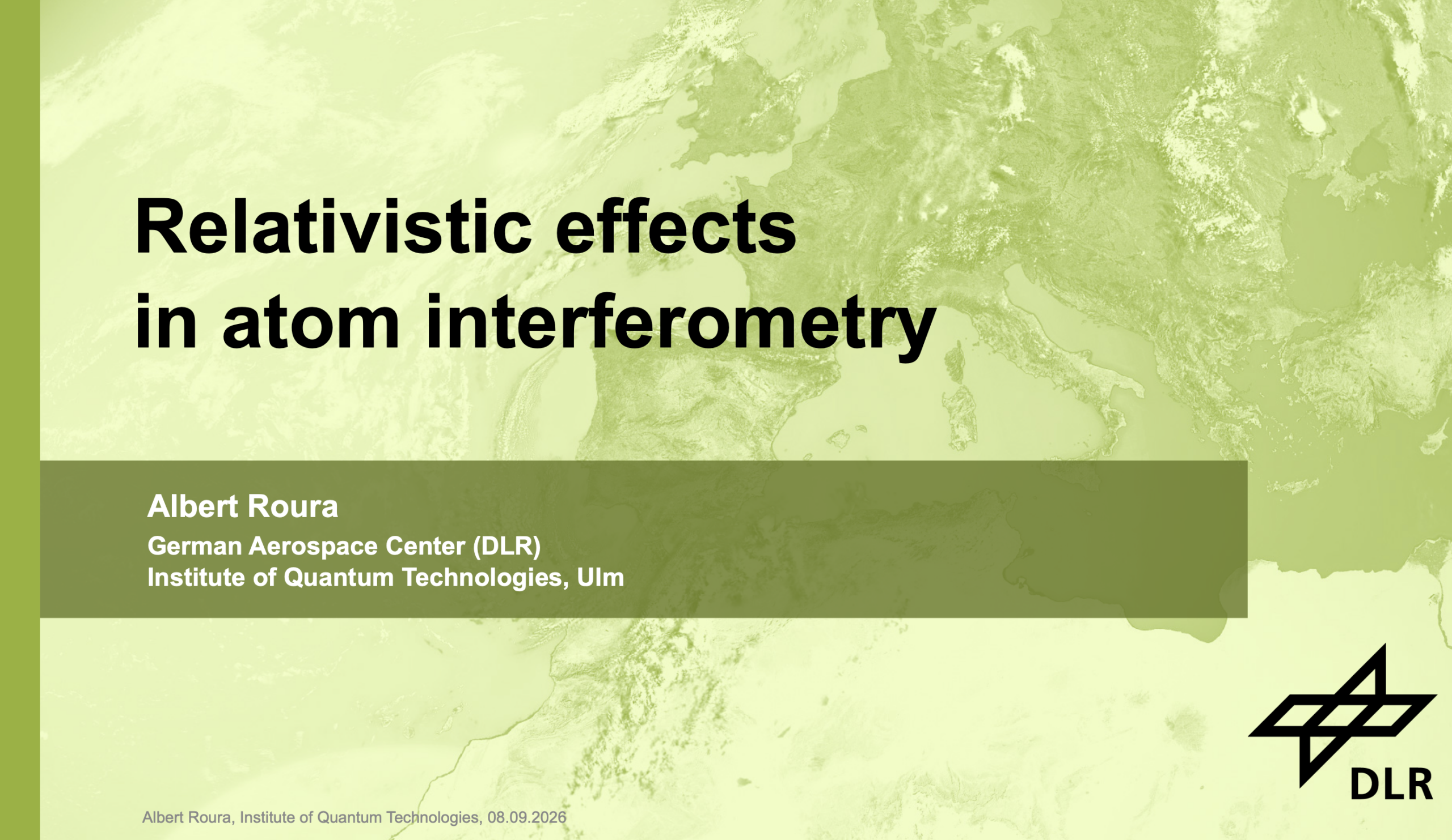 Albert Roura: Relativistic effects in atom interferometry